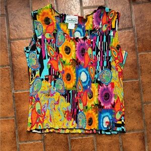 Vintage Patchington Lightweight Colorful Tank size Small